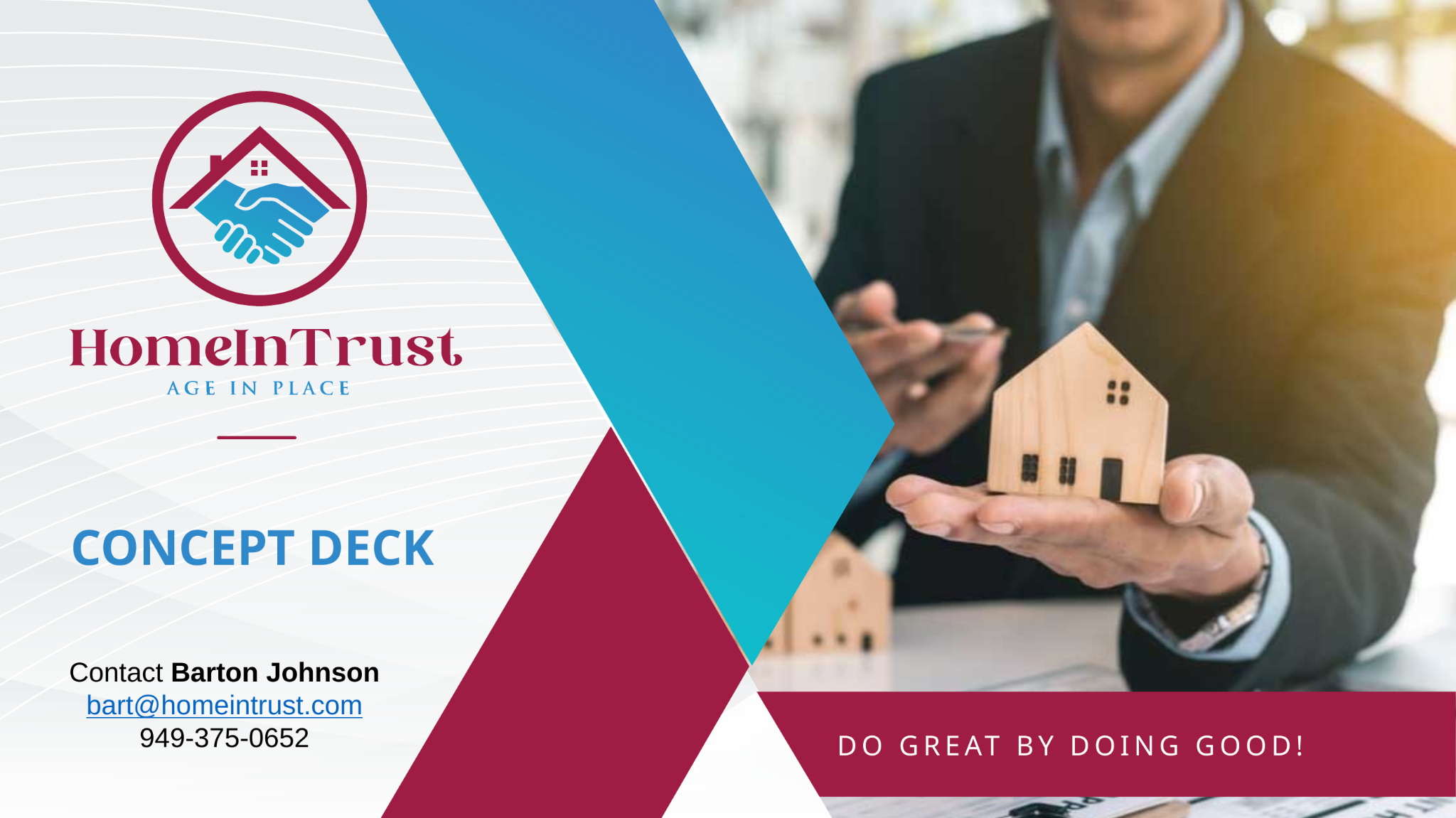 HomeInTrust Product Concept deck slide 1 of 7